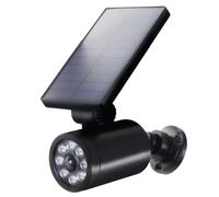 Caméra factice solaire Maclean SOL1801S clignotant LED détecteur de mouvement noir