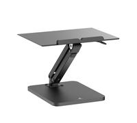 Maclean Support de Bureau pour Moniteur ou Ordinateur Portable, vérin à gaz, pour se Tenir Debout ou Assis, Noir, MC-493