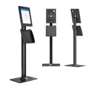 Maclean Support de Sol pour tablettes avec Verrouillage (Noir, 10,9"-11") | Orientation Verticale ou Horizontale, Plage de réglage de 0 à 75 °, Support de brochures, goulotte de câble