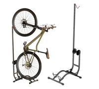 Maclean Support de vélo sur pied - Charge maximale : 35 kg - Rangement vertical et horizontal - Hauteur réglable - Construction en acier - Pour garage, cave, atelier, appartement
