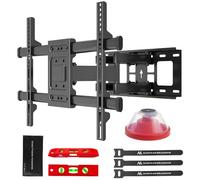 Maclean Support mural pour téléviseur de 32 à 85" | Inclinable et pivotant | Charge maximale : 60 kg | Distance au mur : 65 à 390 mm | VESA 200 x 100 - 600 x 400 mm | Pour OLED QLED LCD | Avec niveau