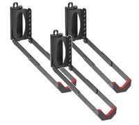 Maclean Support mural vélo MC-498 lot de 3 charge 35 kg noir