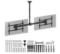 Maclean support plafond pour deux téléviseurs charge max 2x40kg 34-60" max VESA 600x400 MC-111 B