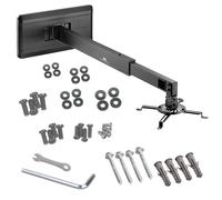 Maclean Support pour vidéoprojecteur à Courte Distance Support Mural Guide-câble Rotation 360° Support Universel pour vidéoprojecteur jusqu'à 15kg