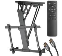 Maclean Support TV plafond électrique max VESA 600x400 pour murs inclinés Télécommande 32"-70", 35kg, MC-880 + Maclean câble HDMI 2.1a 3m 8K HD