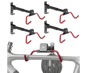 Maclean Support Vélo Mural Réglable Pliable Acier 30 kg Noir (4)
