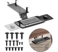 Maclean Tablette de clavier sous le bureau réglable max. 5kg noir MC-156 B