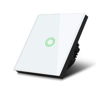 Maclean Touch Wechselschalter Lichtschalter Kreuzschalter Wandschalter Treppenschalter mit Farbwechsel LE..., Bouton + interrupteur, Blanc