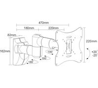 Support TV 23-42 " 30kg universel Haute qualité de fabrication Maclean MC-503S.