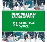 Macmillan Winter Scenes Lot de 20 cartes de Noël caritatives de luxe et respectueuses de l'environnement. Lot de 4 motifs de Noël saisonniers. Format carte 127 x 127 mm.