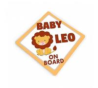MACMRD Autocollants De Voiture 13 Cm * 12 Cm Dessin Animé Mignon Petit Lion Bébé À Bord Autocollant De Voiture Couverture Étanche Décalcomanie À Gratter Accessoires Auto PVC