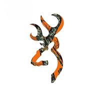 MACMRD Autocollants De Voiture 13Cm X 7Cm Browning Style Orange Camo Camouflage Chasse Autocollant De Voiture Orange Vinyle Decal