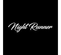 MACMRD Autocollants De Voiture 18Cm * 3.8Cm Intéressant Night Runner Graphics Vinyl Car-Styling Car Sticker Decal Noir Argent