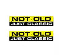 MACMRD Autocollants De Voiture 2X Not Old Just Classic Personnage Intéressant Autocollant De Voiture Automobiles Motos PVC Stickers