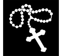 MACMRD Autocollants De Voiture Autocollant De Voiture Chapelet Perles Religieuses Automobiles Motos Fenêtre Camion Pare-Chocs Ordinateur Portable Mur Maison Vinyle Stickers