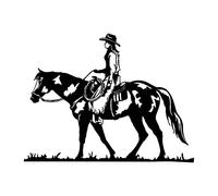 MACMRD Autocollants De Voiture Cowgirl Cheval Voiture Autocollant Mode Couverture Rayures Voitures Accessoires Étanche Décalcomanie Pvc Décoration Crème Solaire Décalcomanies