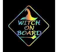 MACMRD Autocollants De Voiture Sorcière Créative À Bord Autocollants De Voiture Vinyle Décalcomanie Accessoires Décoratifs Décor