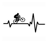 MACMRD Autocollants De Voiture Vélo Vtt Casque Battement De Coeur Voiture Autocollant Automobiles Motos Vinyle Décalcomanies