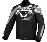 Macna Admyre Veste textile moto imperméable, noir-blanc, taille 2XL pour homme