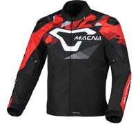 Macna Admyre Veste textile moto imperméable, noir-blanc-rouge, taille 2XL pour homme