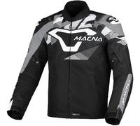 Macna Admyre Veste textile moto imperméable, noir-blanc, taille S pour homme