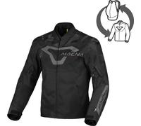 Macna Admyre Veste textile moto imperméable, noir, Taille 2XL