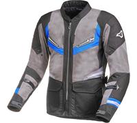 Macna Aerocon Veste textile de moto, Gris/Noir/Bleu, Taille M