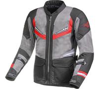 Macna Aerocon Veste textile de moto, Gris/Noir/Rouge, Taille 3XL