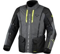 Macna Air Hybrid 2.0 Night Eye, veste textile imperméable L Noir/Gris Foncé/Jaune Néon Noir/Gris Foncé/Jaune Néon