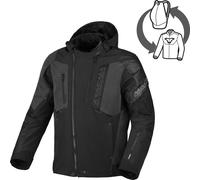 Macna Angle 2.0 Veste textile moto imperméable, noir, Taille 2XL