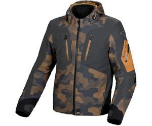 Macna Angle Camo veste textile de moto imperméable, Gris/Marron, Taille XXL