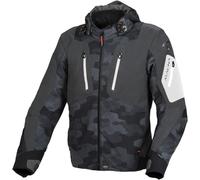 Macna Angle Camo veste textile de moto imperméable, noir/gris, Taille XXL