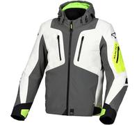 Macna Angle veste textile de moto imperméable, gris/jaune, Taille 3XL