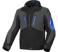 Macna Angle veste textile de moto imperméable, noir-gris-bleu, taille 2XL pour homme