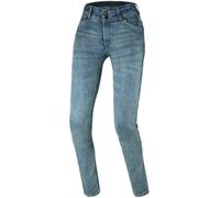 Macna Aramon Jeans de moto pour femmes, bleu clair, Taille Short 28