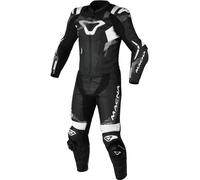 Macna Armadyl Combinaison en cuir de moto deux pièces perforée, noir-blanc, taille 62 pour homme