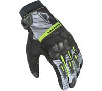 Macna Attila RTX Gants de moto, noir-gris-jaune, taille XL pour homme