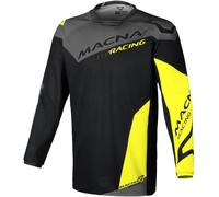 Macna Backyard 1, maillot L Noir/Gris/Jaune Néon Noir/Gris/Jaune Néon