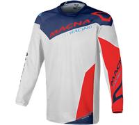 Macna Backyard 1, maillot M Gris Clair/Bleu/Rouge Gris Clair/Bleu/Rouge