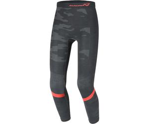 Macna Base Layer All-Season Pantalon fonctionnel, Noir/Gris/Rouge, Taille S/M