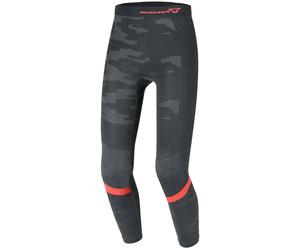 Macna Baselayer, pantalon fonctionnel long S/M Noir/Gris/Rouge Noir/Gris/Rouge