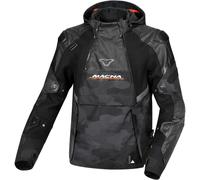 Macna Bradical Camo veste textile de moto imperméable, noir-multicolore, taille S pour homme