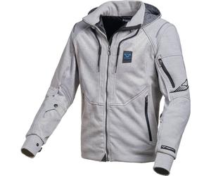 Macna Breeze Sweat à capuche zippé moto, Gris clair, Taille L