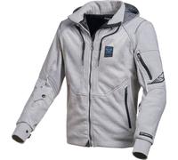 Macna Breeze Sweat à capuche zippé moto, Gris clair, Taille M