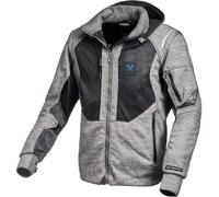 Macna Breeze Sweat à capuche zippé moto, Gris foncé/Noir, Taille L