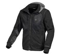 Macna Breeze Sweat à capuche zippé moto, noir, Taille M