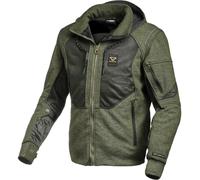 Macna Breeze Sweat à capuche zippé moto, noir-vert, taille 3XL pour homme