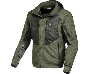 Macna Breeze Sweat à capuche zippé moto, Vert/Noir, Taille L