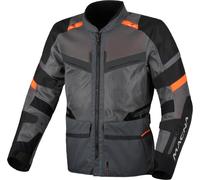 Macna Captane veste textile de moto imperméable, Gris/Noir/Rouge, Taille 3XL