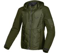 Macna Cocoon Veste textile de moto imperméable, Vert foncé, Taille S